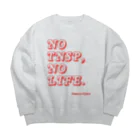 ＯＫダイレクト　powered by SUZURIのNO TNSP, NO LIFE.(赤） Big Crew Neck Sweatshirt