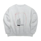 木ノ下商店の猫とリボンとちょうちょ Big Crew Neck Sweatshirt