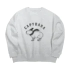 Aliviostaのカピバラ 動物イラスト アーチロゴ Big Crew Neck Sweatshirt