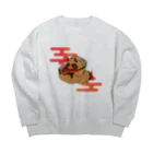 奈々菜の霞タヌキさん Big Crew Neck Sweatshirt