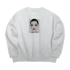 みにゃ次郎の坊主女子 Big Crew Neck Sweatshirt