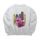 コ八ルのおかしな果物屋 Big Crew Neck Sweatshirt