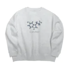 st_drop_laboratoryのセロトニンの化学構造式 C10H12N2O Big Crew Neck Sweatshirt