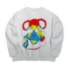 おやすみのチャイナ Big Crew Neck Sweatshirt