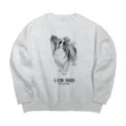 I love cats&dogs　のパピオン Big Crew Neck Sweatshirt