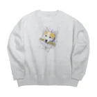 ムシコ・アニマルズ Musico Animalsのドラムスティック☆マハロ（コーギー） Big Crew Neck Sweatshirt