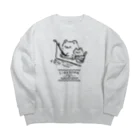 まよはうすのしろくまさんとまよねこ　森でお魚つり Big Crew Neck Sweatshirt