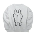 ウチウジンマンダラのふつウサ直立 Big Crew Neck Sweatshirt