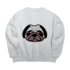 ゴロ画伯におまかせ！のパグおじさんゴロ画伯 Big Crew Neck Sweatshirt