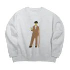 エビフライ屋さんの波 Big Crew Neck Sweatshirt