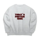 WorkoutのToday's Protein 100g Big Crew Neck Sweatshirt