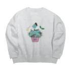 ZERO＊のチョコミントにゃんこSP Big Crew Neck Sweatshirt