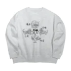 すとろべりーガムFactoryの四神 (黒) Big Crew Neck Sweatshirt