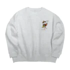 ねこぜや のROBOBO モンロボ Big Crew Neck Sweatshirt