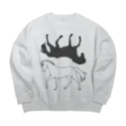 SWのBlack and White Big Crew Neck Sweatshirt