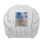 有明ガタァ商会のガタビエ様 Big Crew Neck Sweatshirt