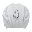 ジェーンのみせ(いっ福商店)のマスクde阿波踊り(黒) Big Crew Neck Sweatshirt