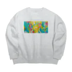 Akiss art ONLINE SHOPのあなたと見つめ合う Big Crew Neck Sweatshirt