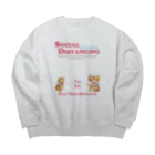 Samurai Gardenサムライガーデンの"2m離れよう" Big Crew Neck Sweatshirt