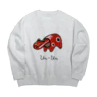 みけにっけ商店のうんうん Big Crew Neck Sweatshirt