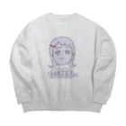 バイオのぬりえの天邪鬼なフラクタルガール Big Crew Neck Sweatshirt