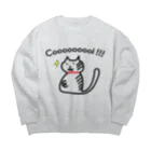 ZEROcustomのでべそネコ「cool」 Big Crew Neck Sweatshirt