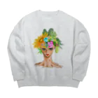 ヌメヌメのおハナばタけ Big Crew Neck Sweatshirt