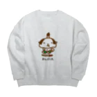 みゅーでざいんの食いしん坊侍 Big Crew Neck Sweatshirt