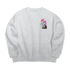 すんのにじいろチャイナちゃん Big Crew Neck Sweatshirt