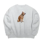 愛犬太郎のグッズの黄昏太郎【柴犬】 Big Crew Neck Sweatshirt