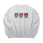 キッズモード某のねこLove Big Crew Neck Sweatshirt