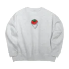 bigtreeaya's shopのいちごみるく。 Big Crew Neck Sweatshirt