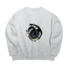 WAMI ARTのア(宇宙)ヲシテ文字 Big Crew Neck Sweatshirt