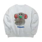 むにゅのひっつきポワラ Big Crew Neck Sweatshirt