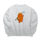 ヒグマのサケクマ君 Big Crew Neck Sweatshirt