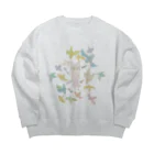 大橋裕之の女の子と鳥 Big Crew Neck Sweatshirt