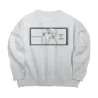 SWEET＆SPICY 【 すいすぱ 】ダーツの-ウマクナリタイ-キャスケット女子　黒 Big Crew Neck Sweatshirt