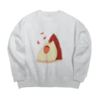 ねこ茶屋だいふくの秋にょげの季節 Big Crew Neck Sweatshirt