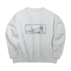 225IllustFactoryの爪先に色気 Big Crew Neck Sweatshirt