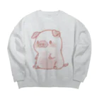 まいまいぷらすのこぶた Big Crew Neck Sweatshirt