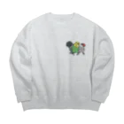 toritoridoriのコトリ三兄弟 Big Crew Neck Sweatshirt