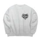 ATTactionのATTドクロ（集合ハート）ウェア Big Crew Neck Sweatshirt