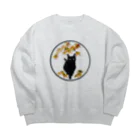 マロマロのKURONEKO to MOMiji Big Crew Neck Sweatshirt