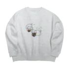 愛の無限空間のばかねこルービック Big Crew Neck Sweatshirt