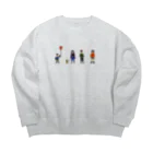 ばずの4人の人 Big Crew Neck Sweatshirt