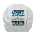 wokasinaiwoのスコホ雪山 Big Crew Neck Sweatshirt