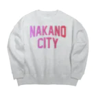 JIMOTOE Wear Local Japanの中野区 NAKANO CITY ロゴピンク ビッグシルエットスウェット