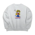 神塚ときお@オフィシャルショップ(SUZURI)のバイキッズ！ 風音舞 001「はーい！」 Big Crew Neck Sweatshirt