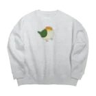 しょんぼりざうるすのえらいんこ Big Crew Neck Sweatshirt