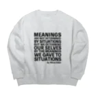  kidoma artsのアドラー心理学 DETERMINE Big Crew Neck Sweatshirt